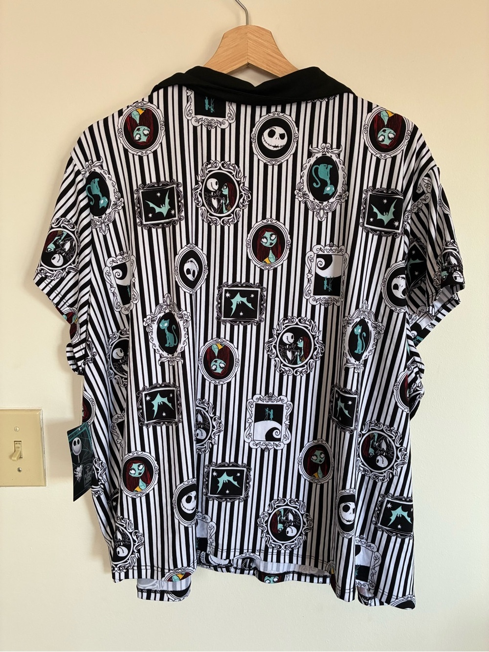 Disney Nightmare Before Christmas Pajama Top Bowling Shirt 2X - Picture 2 of 5